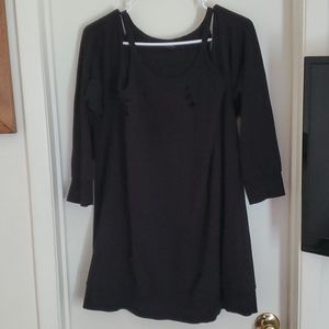 TORRID cold shoulder distressed sweatshirt